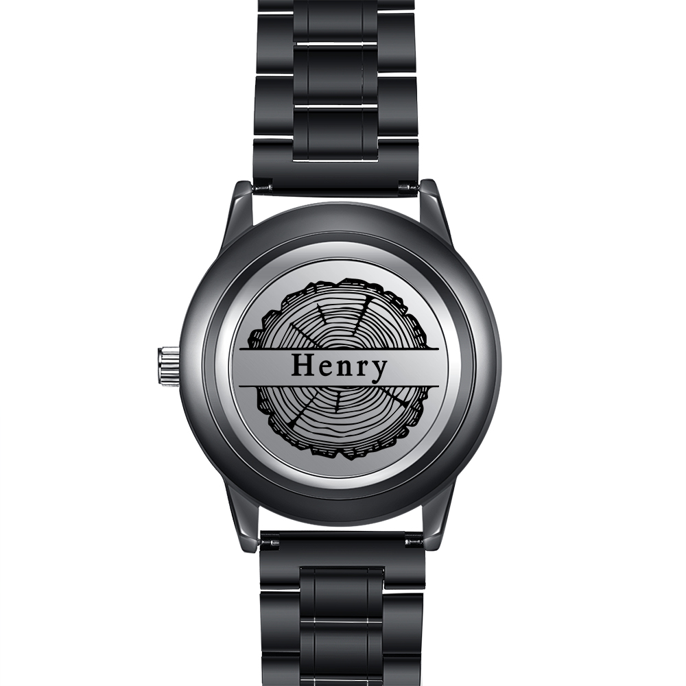 Engraved Photo Watch Custom 3 Photos Watch Bracelet For Him-Jessemade AU