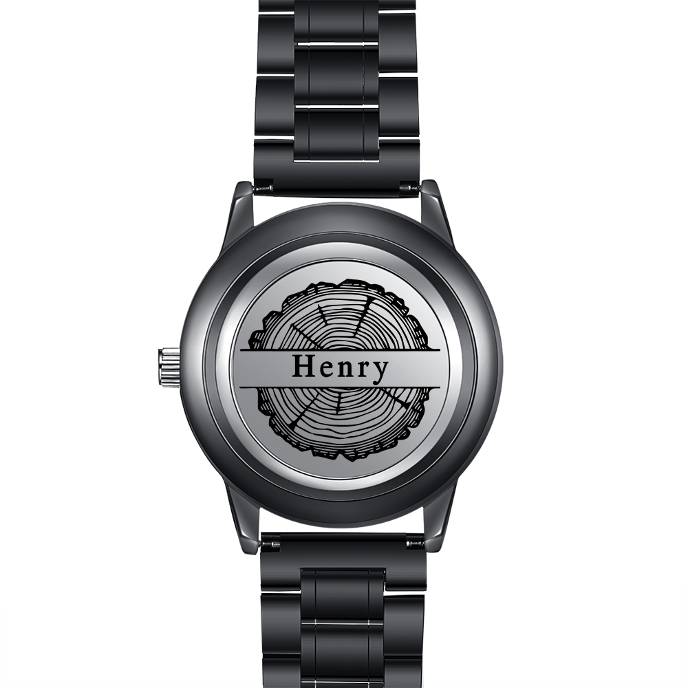 Engraved Photo Watch Custom 3 Photos Watch Bracelet For Him-Jessemade AU