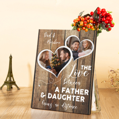 Father and Daughter Photo Frame Wood Signs-Jessemade AU