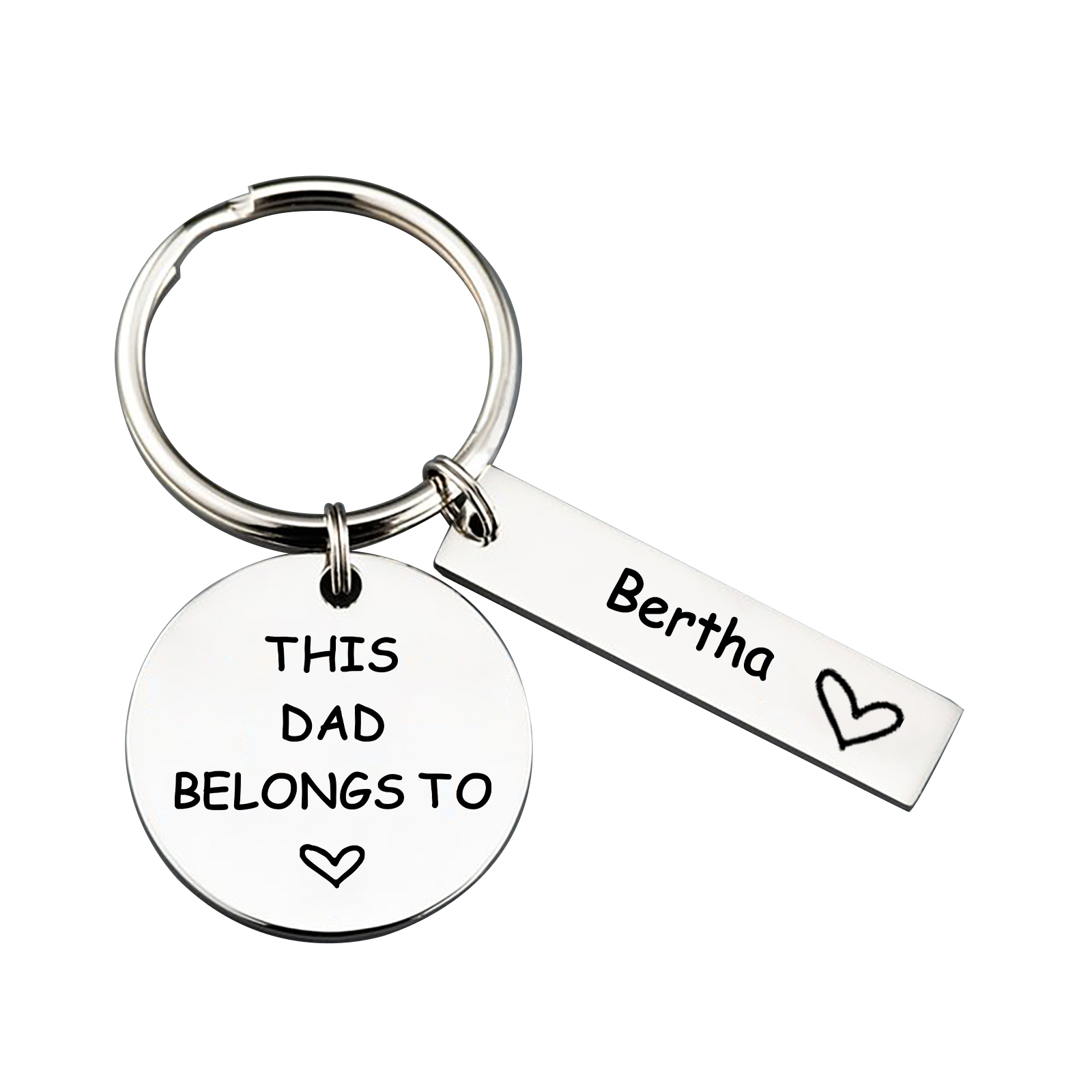 1 Name - Personalised Name Keychain Stainless Steel Keychain Special Gift for Mummy/Dad-Jessemade AU