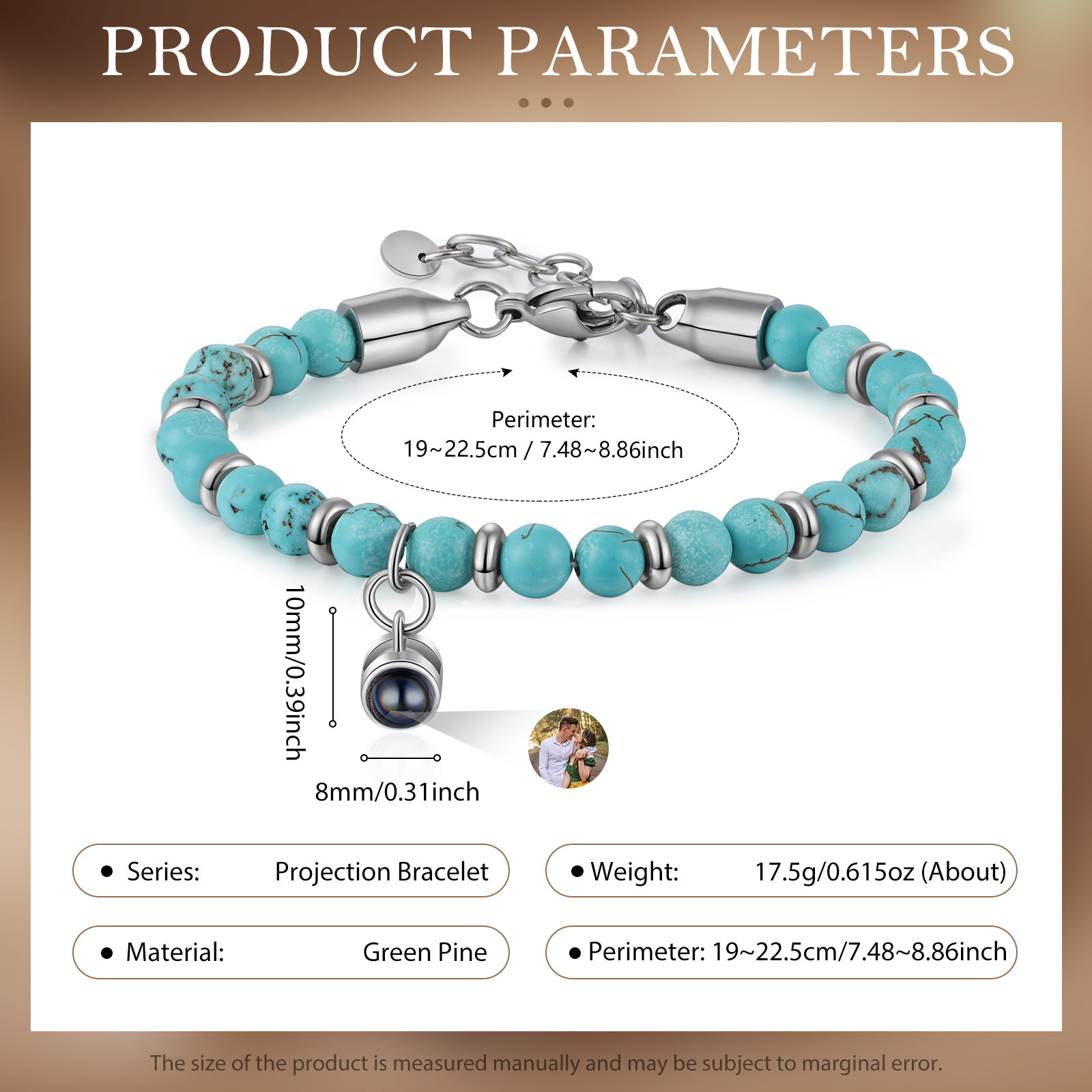 Personalised Projection Bracelet Custom Photo Bracelets Adjustable Bracelet Creative Gift for Him/Her-Jessemade AU