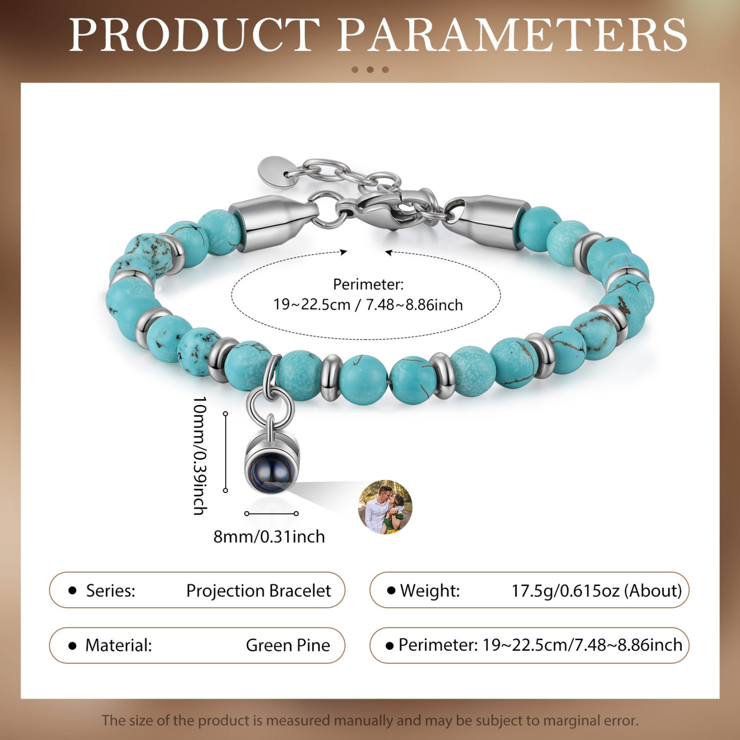 Personalised Projection Bracelet Custom Photo Bracelets Adjustable Bracelet Creative Gift for Him/Her-Jessemade AU