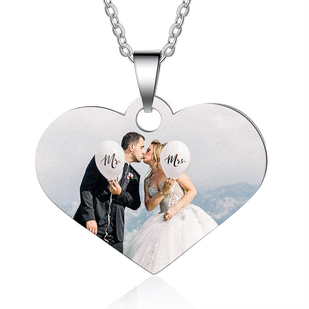 Personalised Heart Necklace Custom Photo Necklace Gifts For Her-Jessemade AU