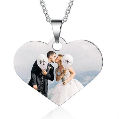 Personalised Heart Necklace Custom Photo Necklace Gifts For Her-Jessemade AU