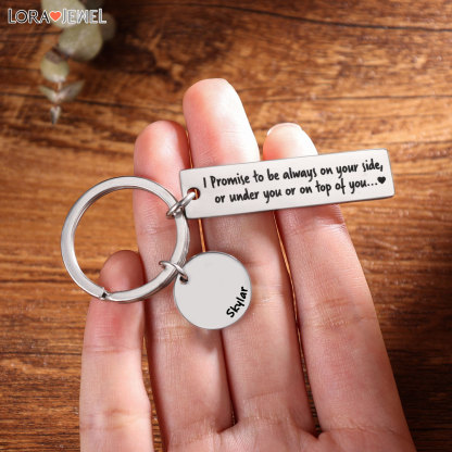 Personalised Name Promise Keychain Always on Your Side Key Ring for Couple-Jessemade AU