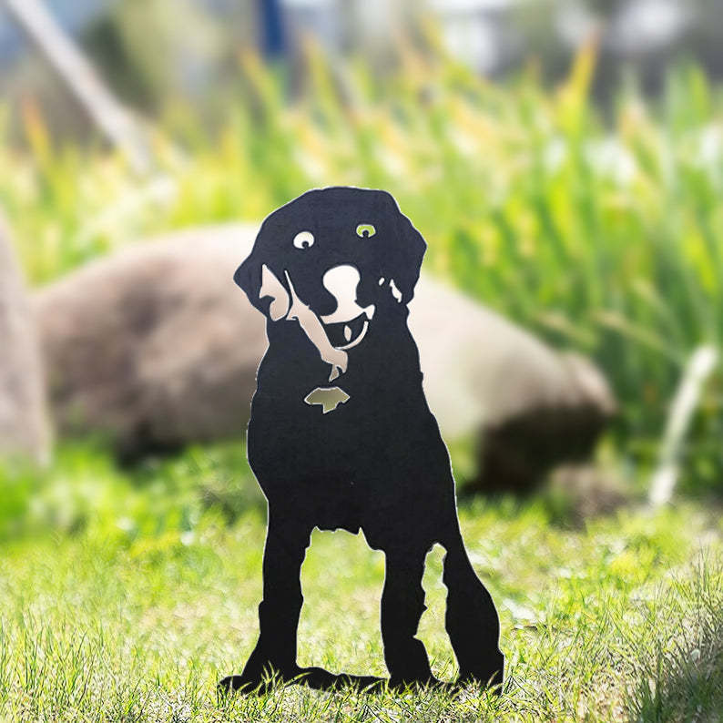 Labrador Retriever Metal Dog Silhouette Garden Yard Decoration-Jessemade AU