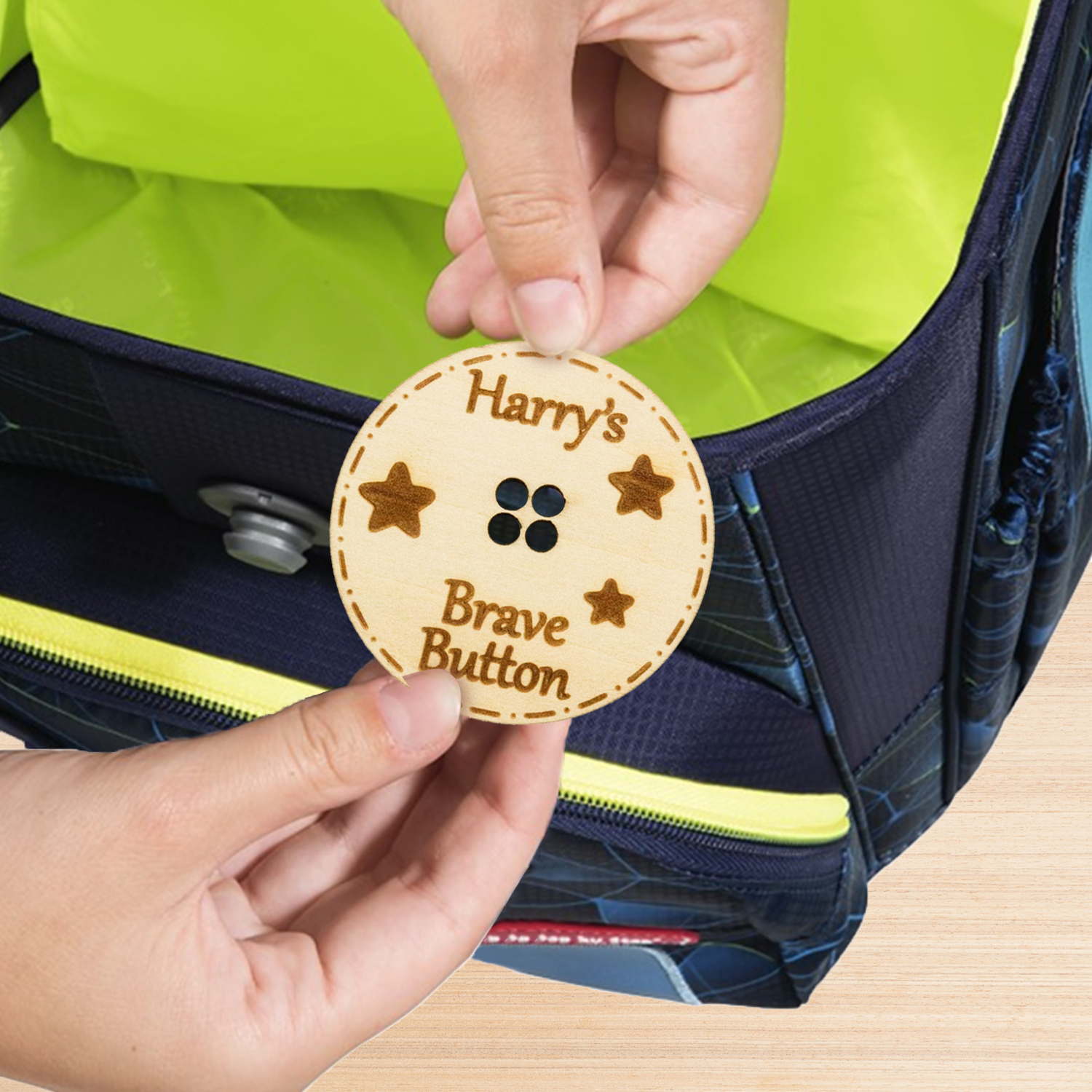 Children Star Brave Buttons Custom A Name Back to School Gifts for Kids-Jessemade AU