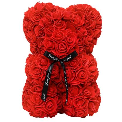 Rose Bear Ornaments Red Bear Valentine's Day Gift for Her-Jessemade AU