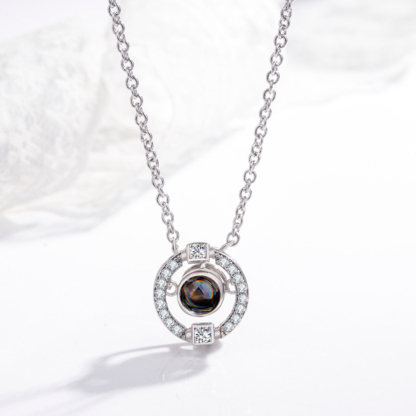 Personalised 100 Languages Projection Necklace Engraved  " I LOVE YOU" Heart Necklace Gifts For Her-Jessemade AU