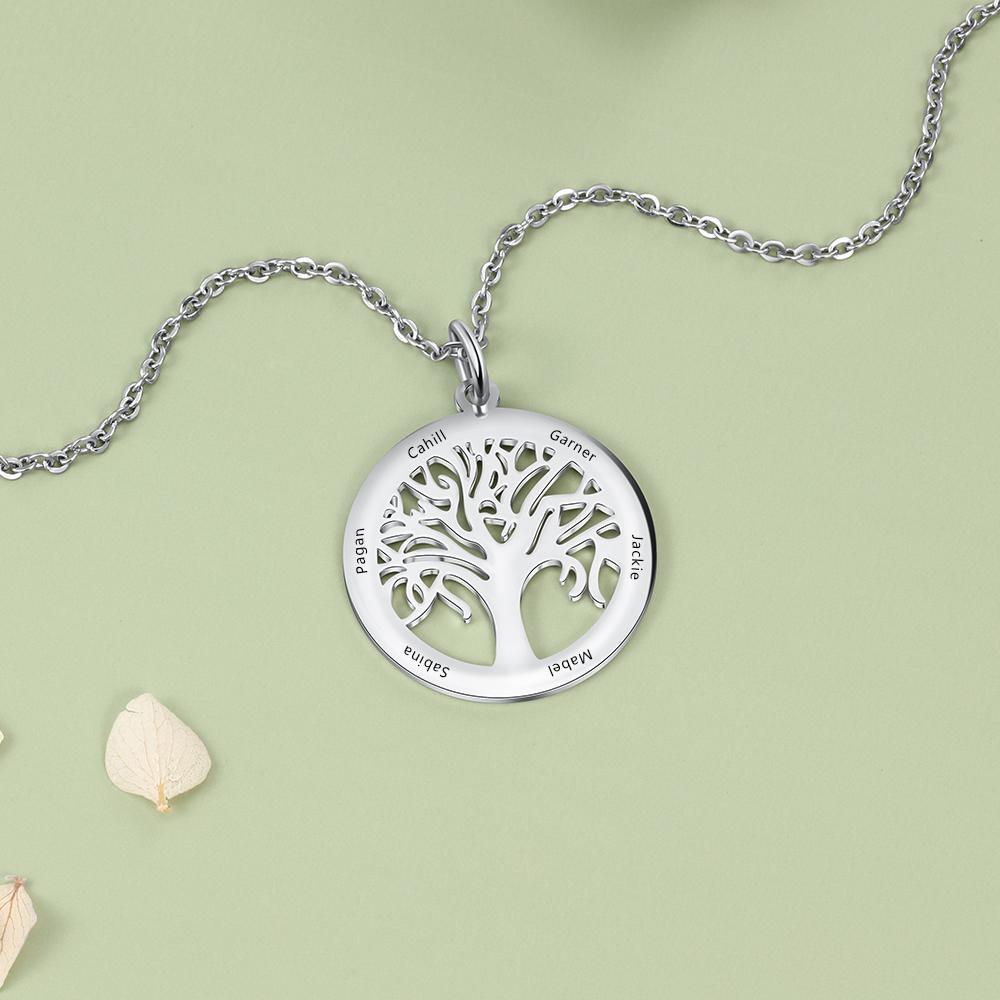 Women's Family Tree Engraving 6 Names-Jessemade AU