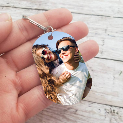 Personalised Couple Photo Keychain Customised 2 Names Keyring Valentine's Day Gifts - This Is Us, A Whole Lot Of Love-Jessemade AU