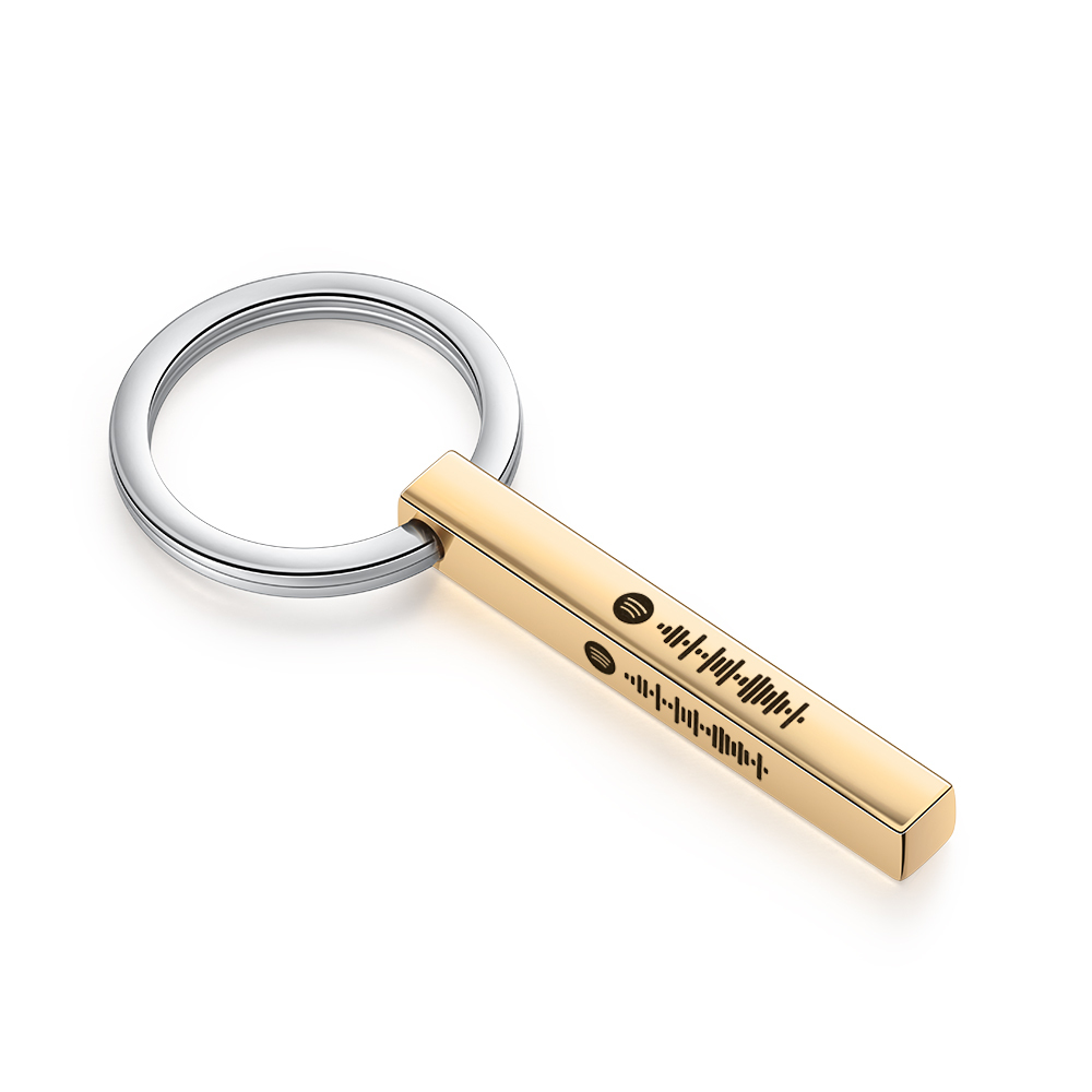 Personalised 3D Bar Keychain 4 Side Vertical Bar Keychain Gifts For Her-Jessemade AU