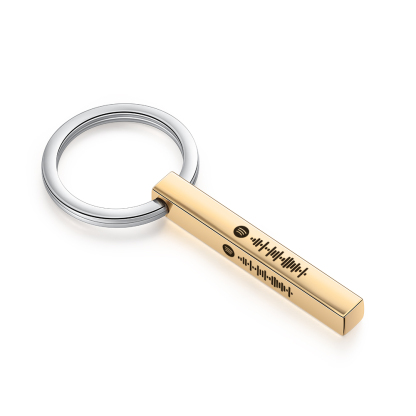 Personalised 3D Bar Keychain 4 Side Vertical Bar Keychain Gifts For Her-Jessemade AU
