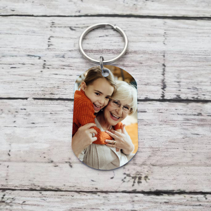 Personalised Photo Keychain Custom Name Keychain Grandparents' Day Gift for Grandma-Jessemade AU