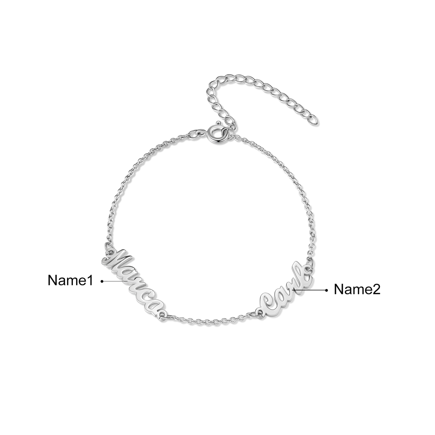 Personalised Family Name Bracelet Custom 2 Names Bracelet  Best Gift For Her-Jessemade AU