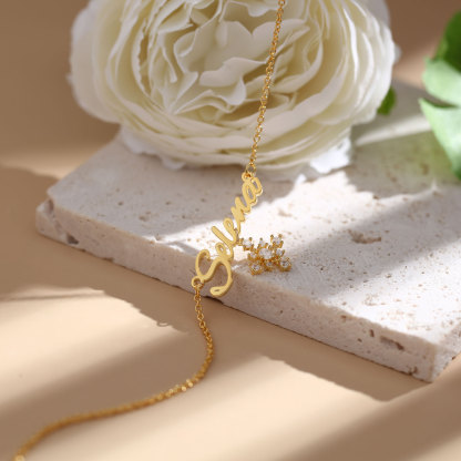 Personalised Snowflake Necklace Custom 1 Name Necklace Gift For Women-Jessemade AU