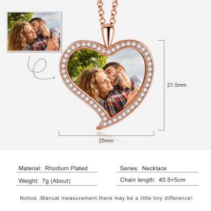 Personalised Heart Necklace Custom Photo Necklace Gifts For Her-Jessemade AU