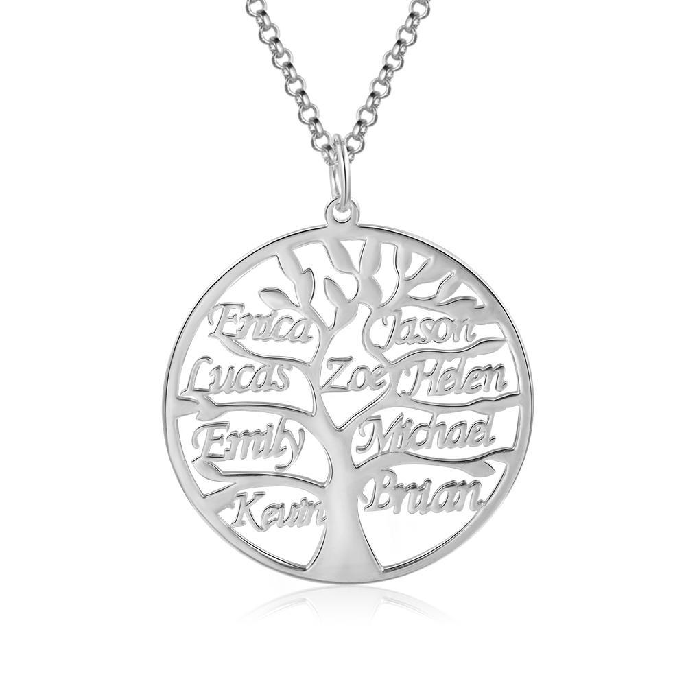 Personalised Family Tree Name Necklace Custom 9 Names Name Necklace-Jessemade AU