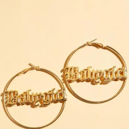 Personalised Name Hoop Earrings Gifts for Her-Jessemade AU