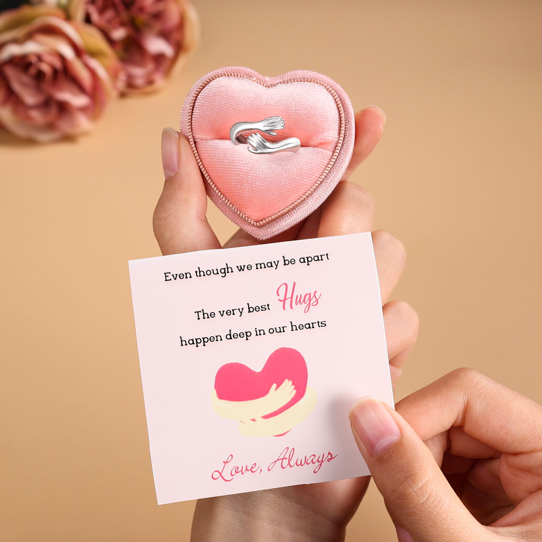 Valentine's Day Gift Hug Ring Couple Love Hugging Rings-Jessemade AU