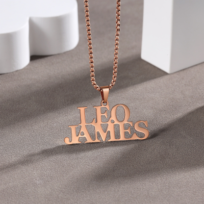 Personalised Name Necklace Custom 2 Names Necklaces Romantic Gift For Her-Jessemade AU