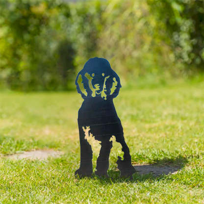 Poodle Metal Dog Silhouette Garden Yard Decoration-Jessemade AU