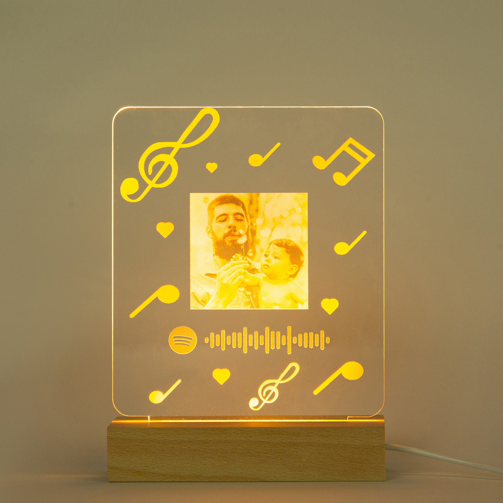Personalised Spotify Code Photo LED Night Light-Jessemade AU