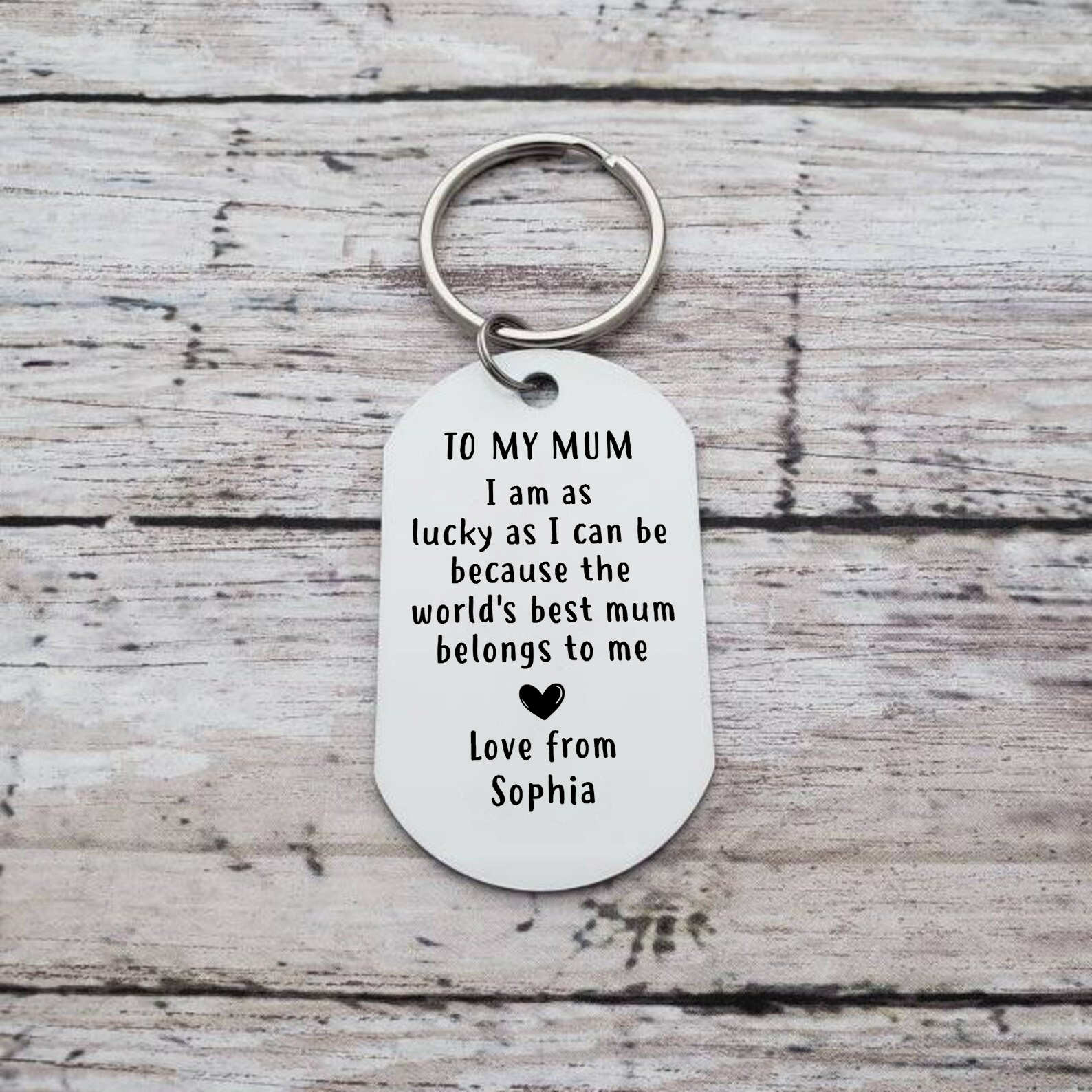 Personalised Photo Keychain Gifts for Mum - I Am As Lucky As I Can Be-Jessemade AU