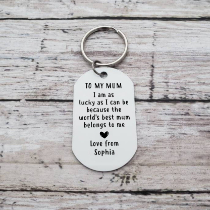 Personalised Photo Keychain Gifts for Mum - I Am As Lucky As I Can Be-Jessemade AU