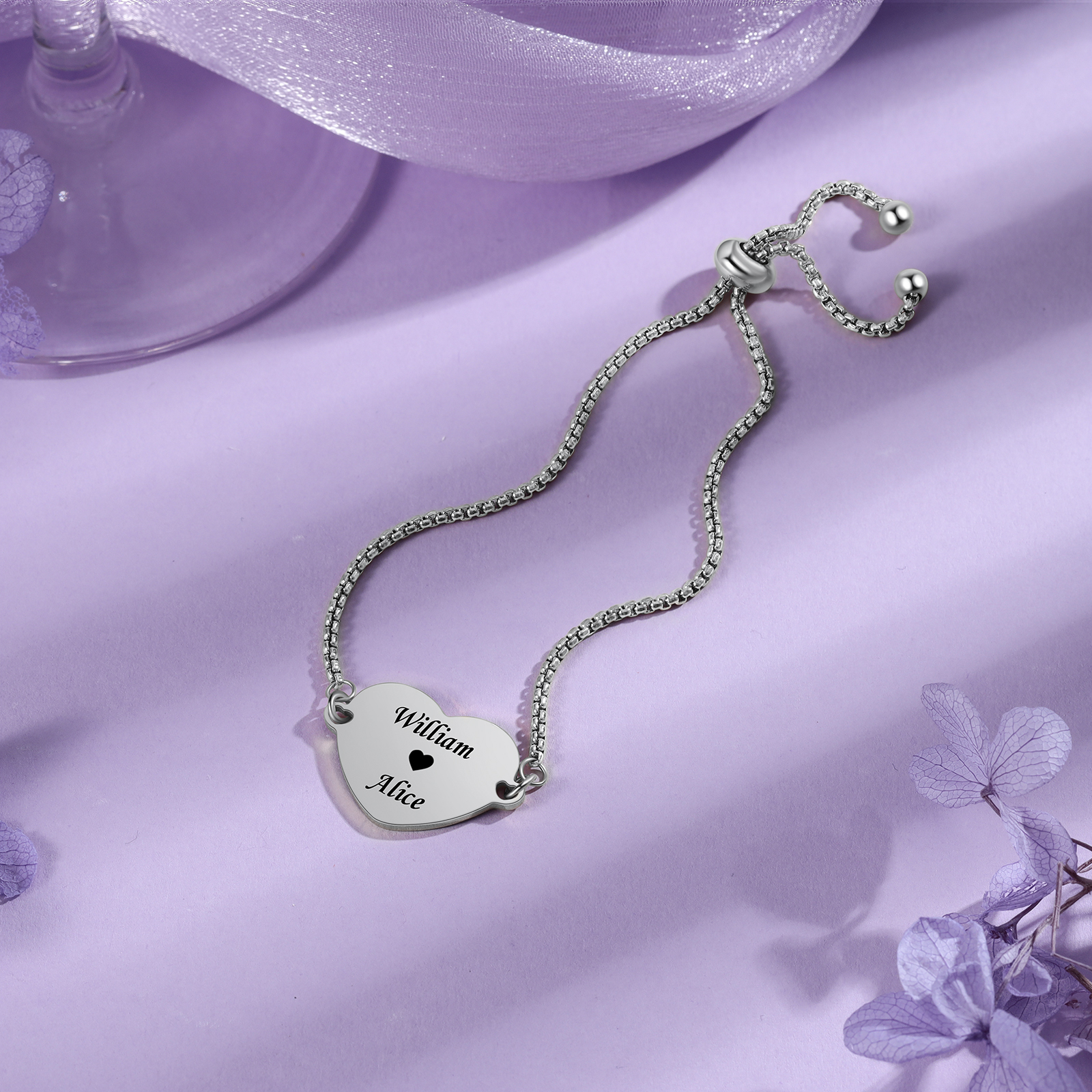 Personalised Photo Bracelets Custom Names Couple Bracelets-Jessemade AU