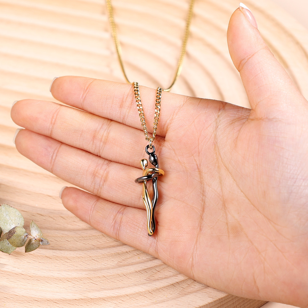 Couple Hug Necklace Valentine's Day Gifts for Couple-Jessemade AU