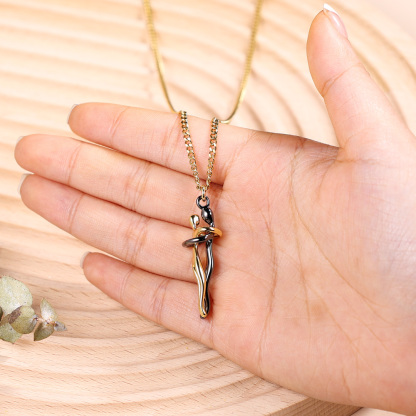 Couple Hug Necklace Valentine's Day Gifts for Couple-Jessemade AU