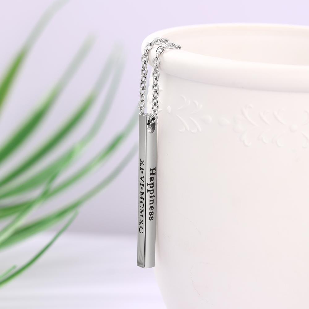 Customised 3D Bar Necklace-Jessemade AU