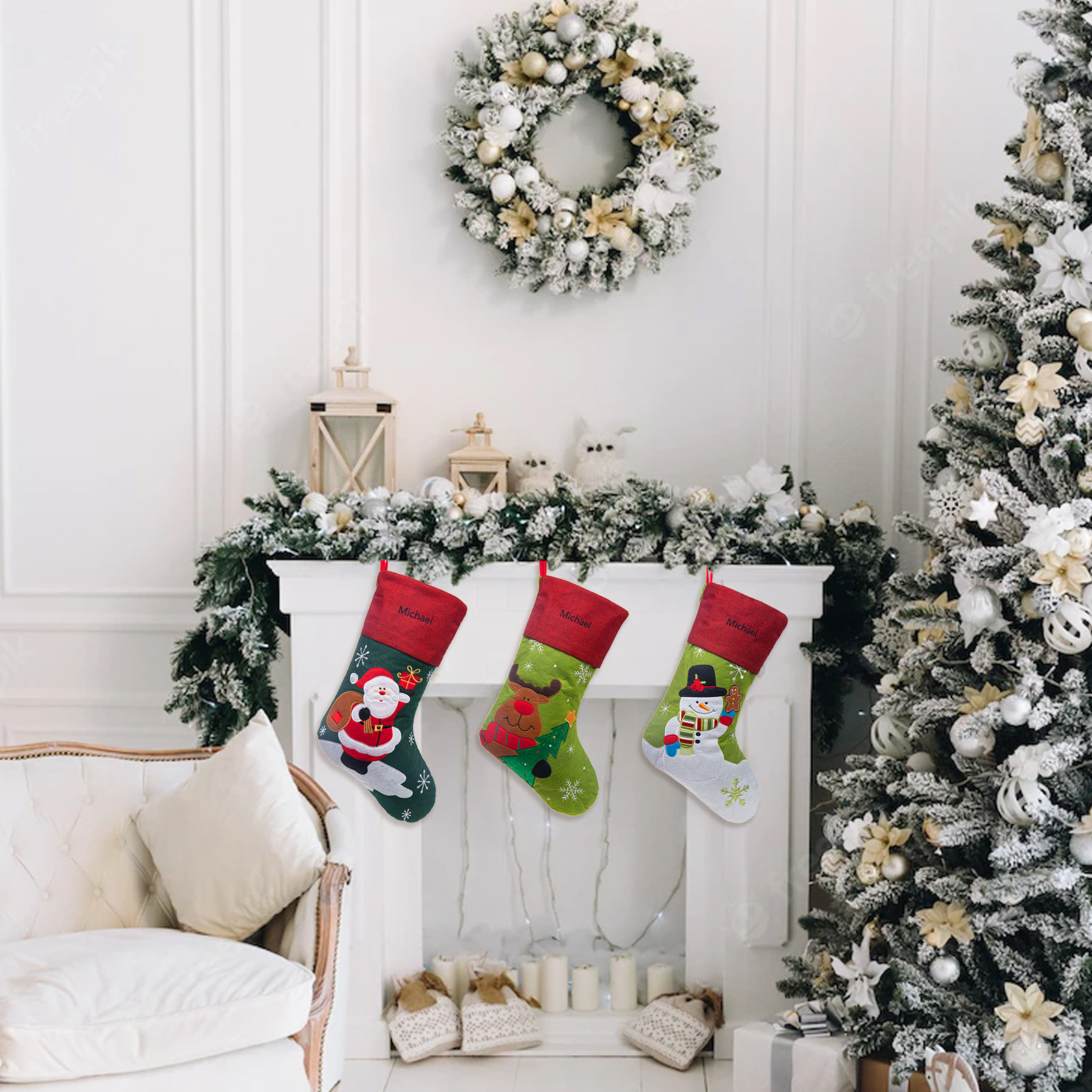 Personalised Christmas Stockings Custom Name Stockings Decoration-Jessemade AU