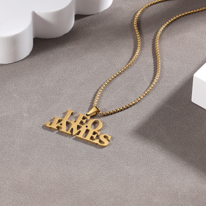 Personalised Name Necklace Custom 2 Names Necklaces Romantic Gift For Her-Jessemade AU