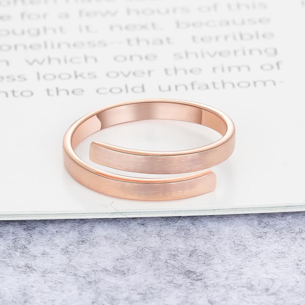 Personalised Name Rings Engraved 2 Names Adjustable Ring Gift for Her-Jessemade AU