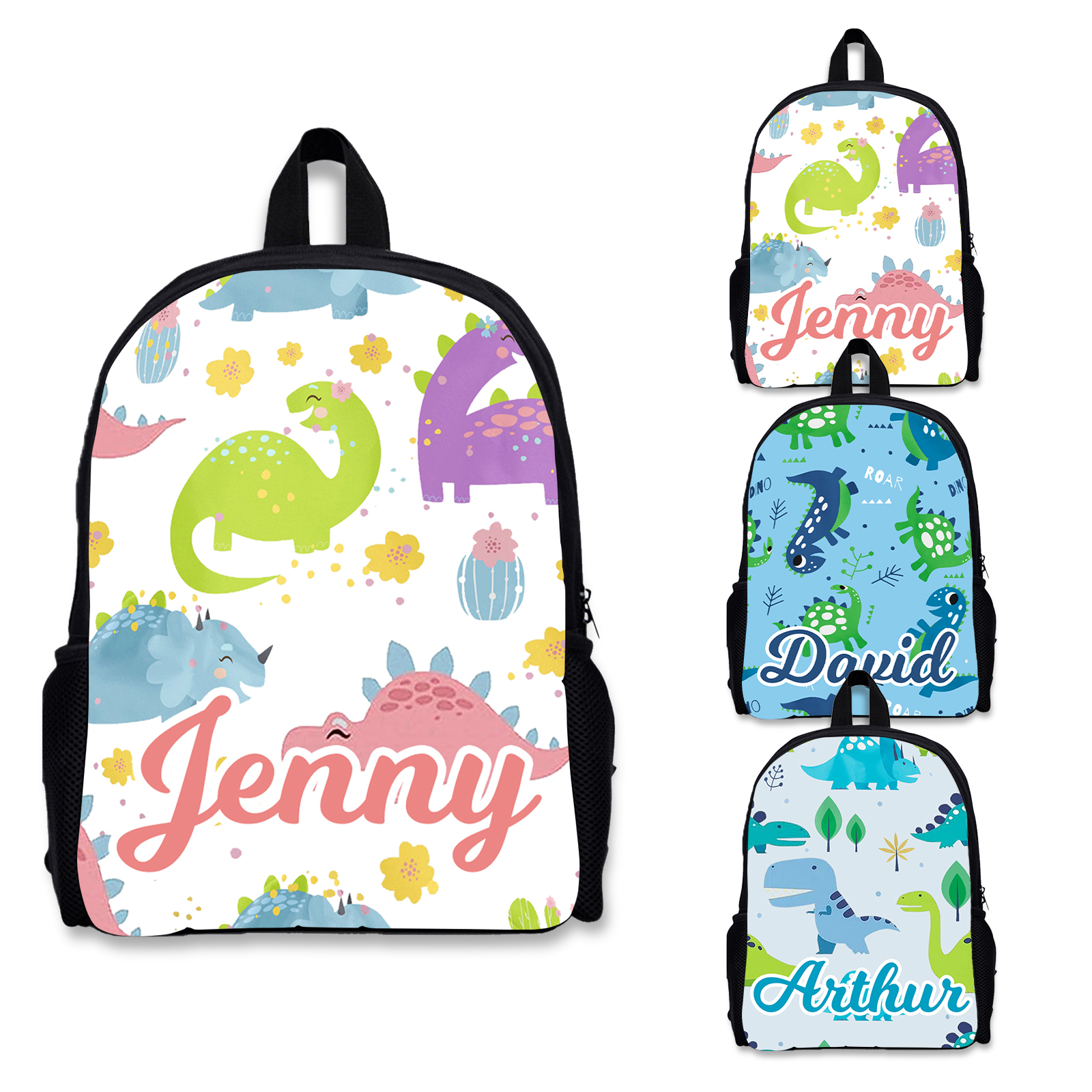 Custom Name Schoolbag Personalised Dinosaur Backpack Travel Bag for Kids-Jessemade AU
