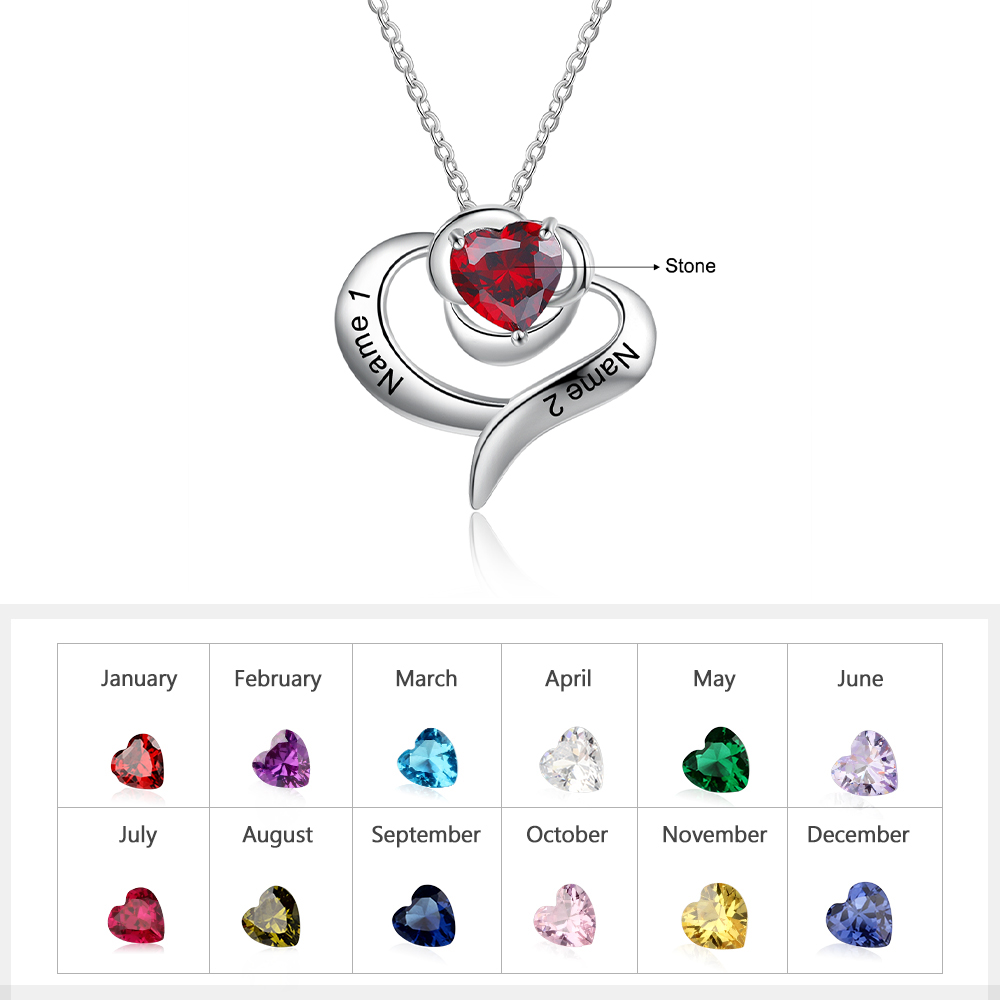 Personalised 1 Birthstone Necklace-Jessemade AU