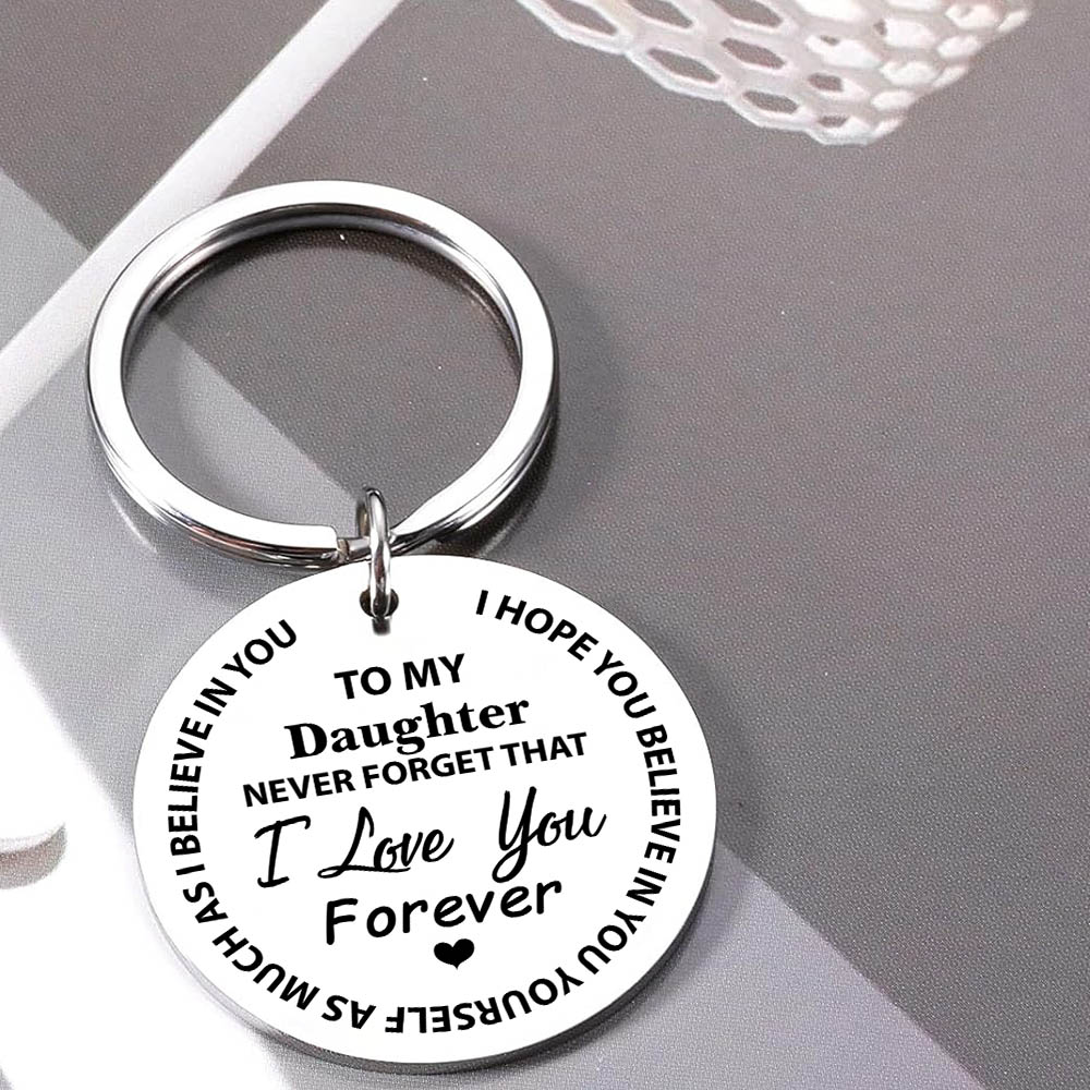 To My Son & Daughter Keyring Custom Photo Keychain "Never Forget That I Love You Forever" Personalised Gifts For Kids-Jessemade AU