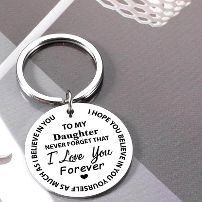 To My Son & Daughter Keyring Custom Photo Keychain "Never Forget That I Love You Forever" Personalised Gifts For Kids-Jessemade AU