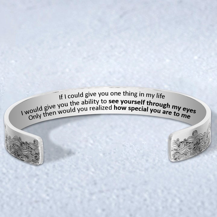To My Daughter, Whenever you feel overwhelmed, Cuff Bangle Bracelet Gifts For Her-Jessemade AU