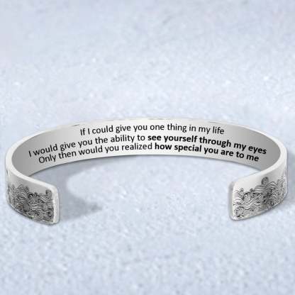 To My Daughter, Whenever you feel overwhelmed, Cuff Bangle Bracelet Gifts For Her-Jessemade AU