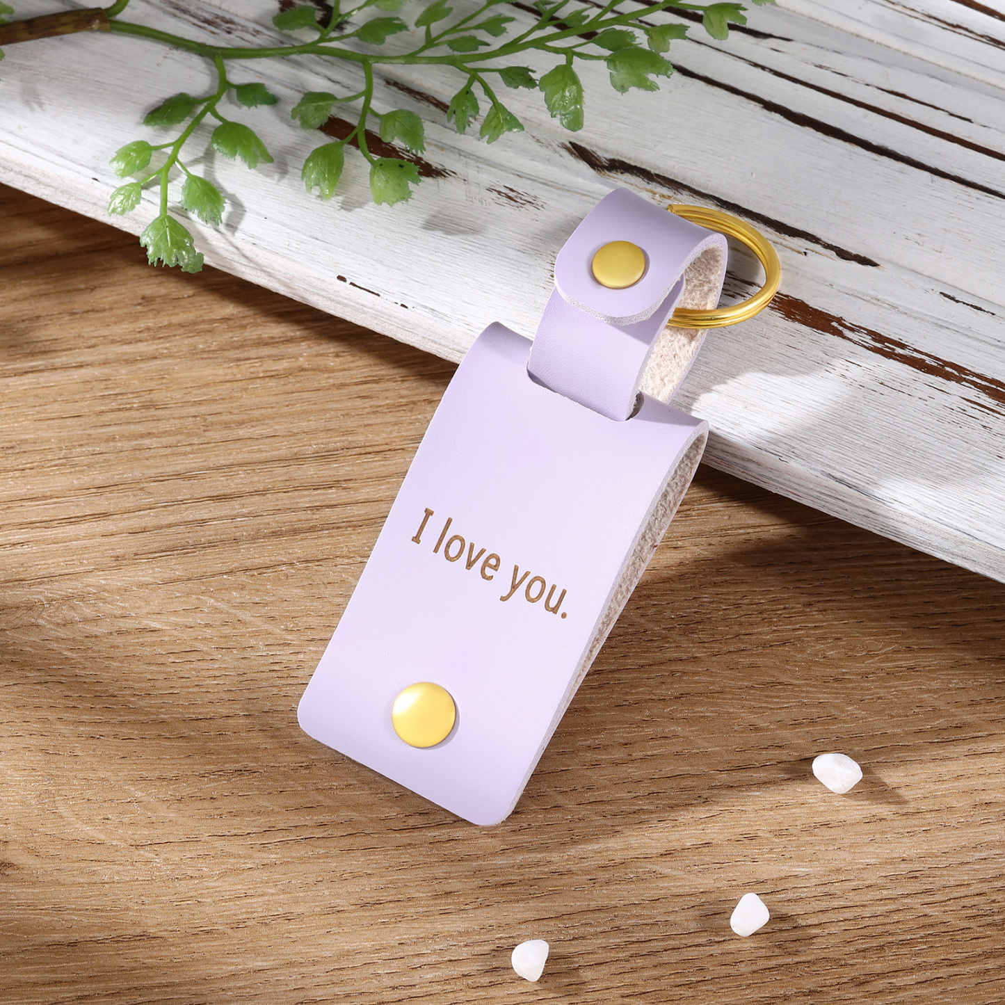 Personalised Photo Keychain Customised with Text Leather Keyring Couple Keychain Gift for Him/her-Jessemade AU