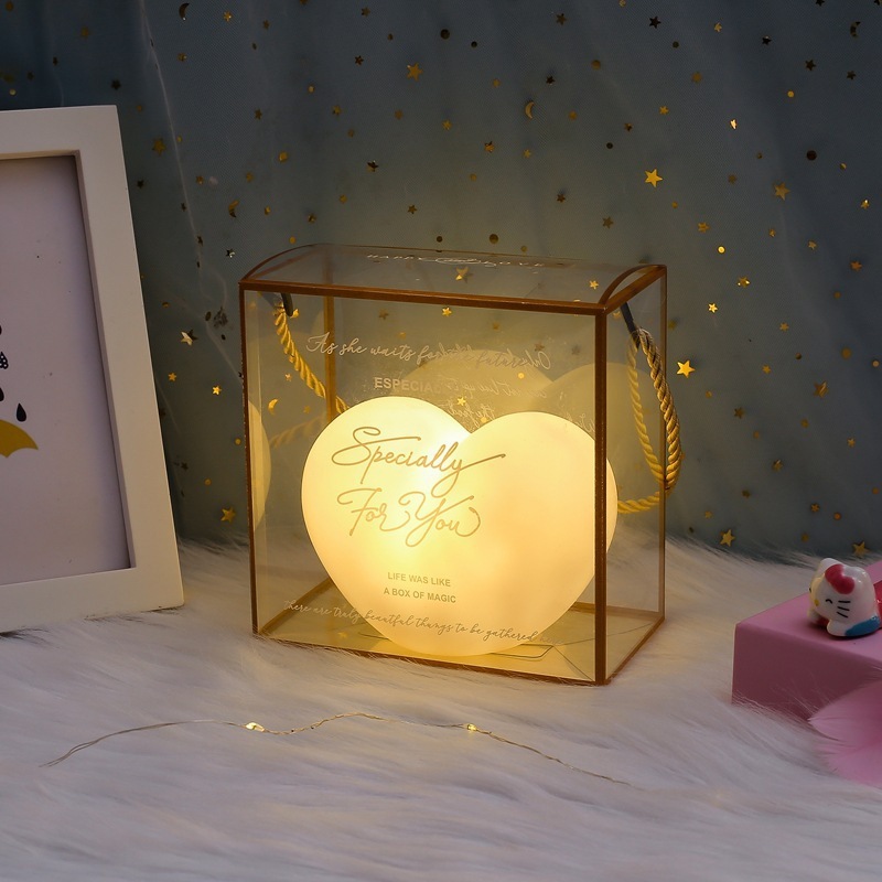 1 Piece Heart-Shaped Night Light Warm Night Light Romantic Decorations-Jessemade AU