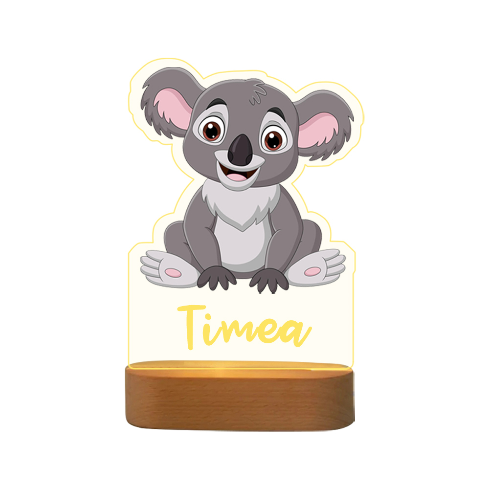 Custom Name Koala Night Light LED Lamp Gifts For Kids-Jessemade AU
