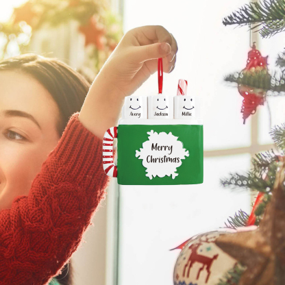 3 Names - Personalised Xmas Ornament Custom Name & Text Christmas Tree Wooden Decor Gift for Family Friends-Jessemade AU