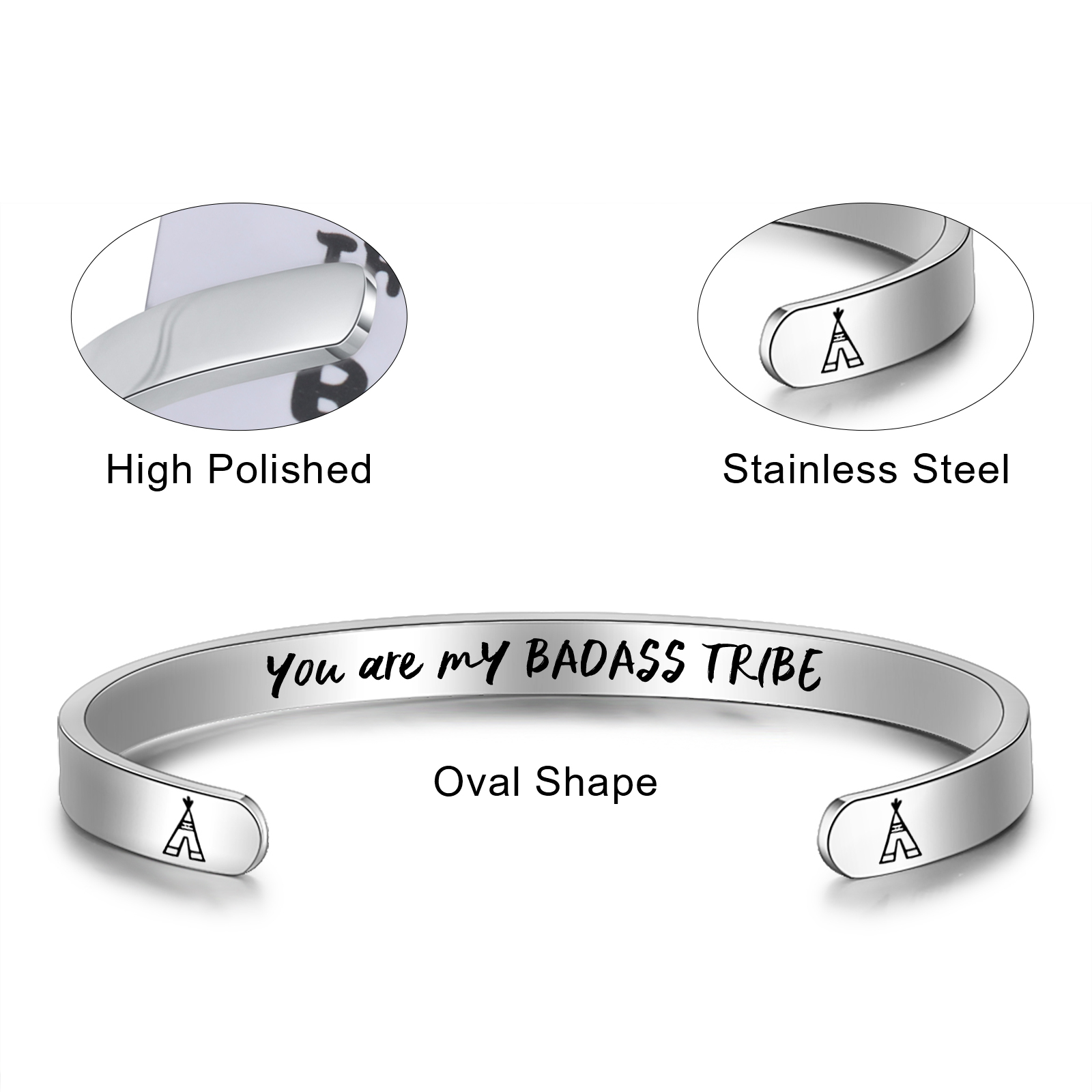 Personalised Silver Colour Women's Bracelet With 1 Text-Jessemade AU