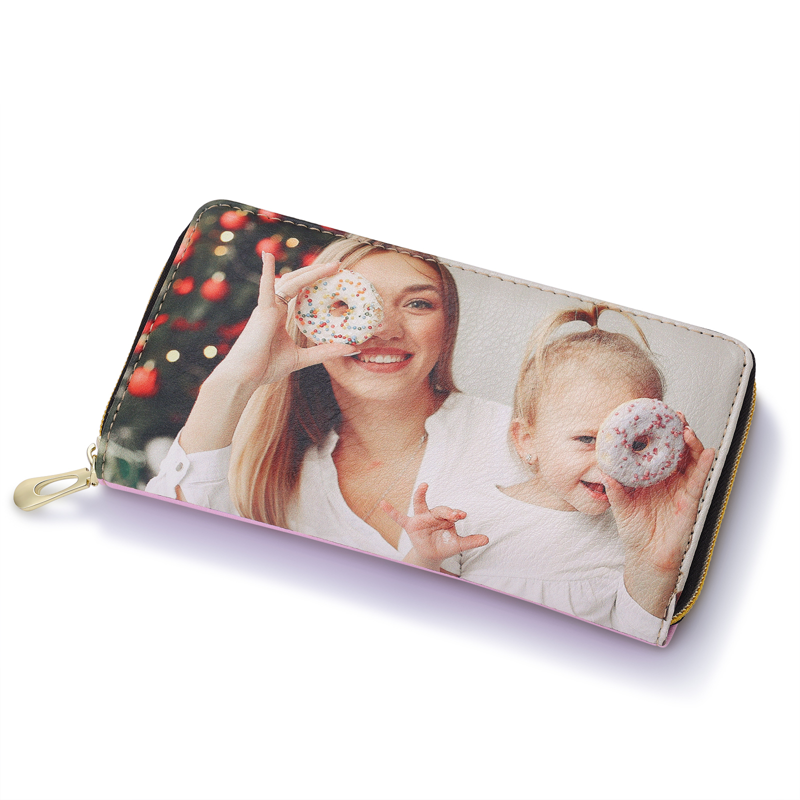 Long Purse Personalised Dragonfly Leather Wallet Engraved 1 Photo Zip Wallet Gifts for Her-Jessemade AU