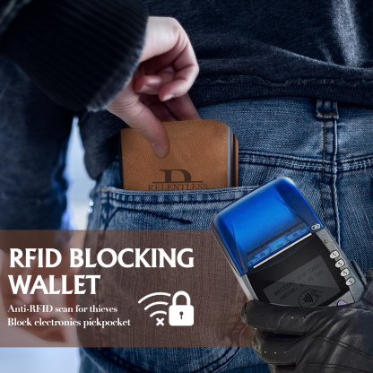 Personalised RFID-blocking Wallet Customised 1 Name Wallet Gifts for Him-Jessemade AU
