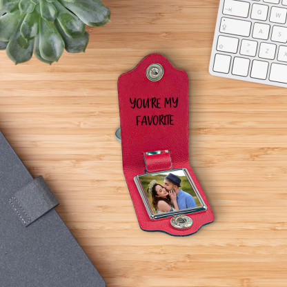 Personalised Photo Keychain "I Still Do" Custom Text & Date & 2 Letters Leather Keyring Gifts for Couples/Friends-Jessemade AU